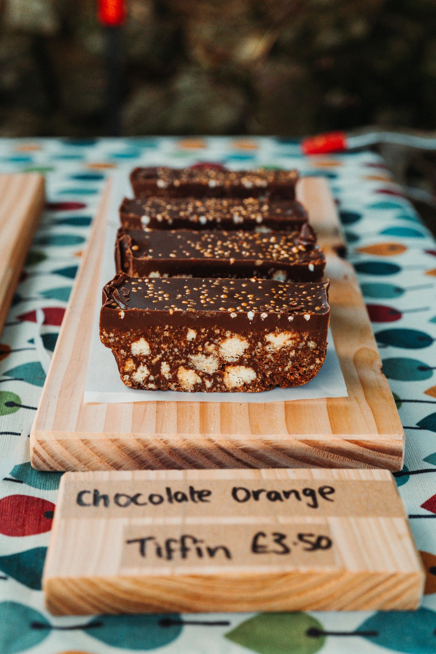 Chocolate Orange Cookie & Cranberry Tiffin - Gluten Free and Vegan - 1 Slab