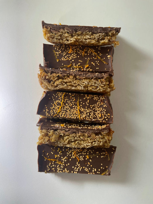 Chocolate Orange Flapjack - Gluten Free and Vegan - 1 Slab - The Cookie Lass